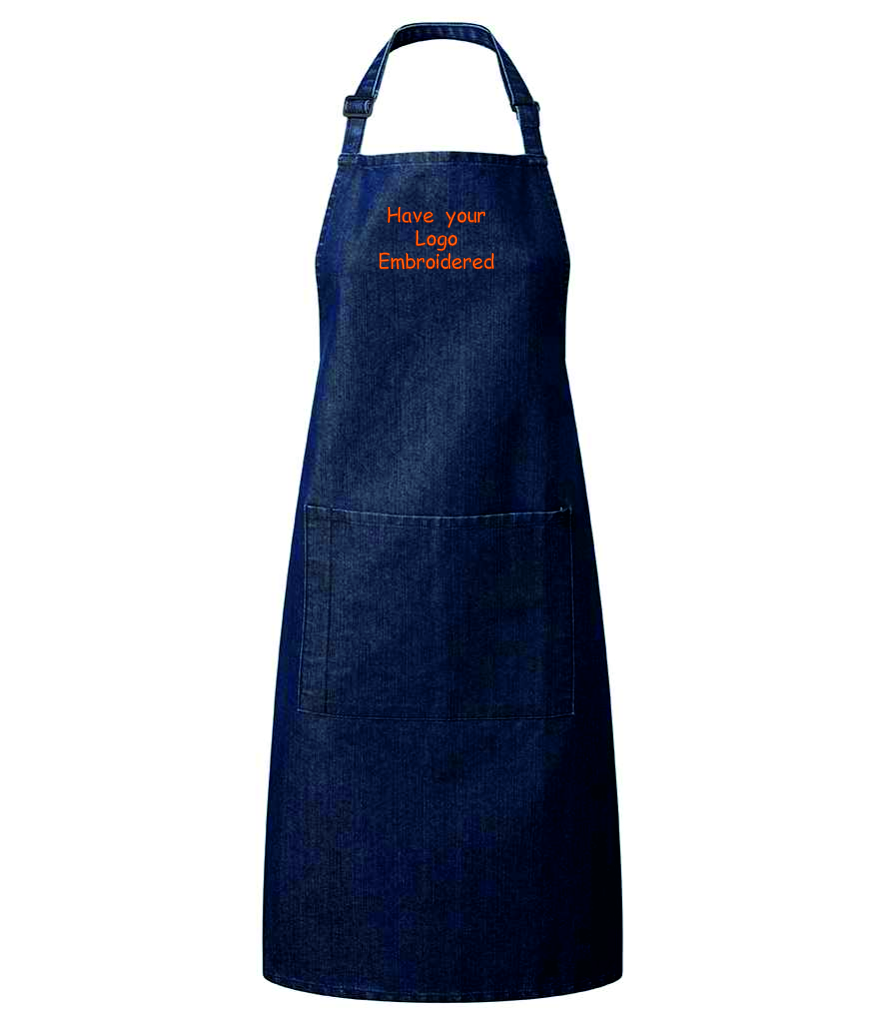 Embroidered Bib Apron 